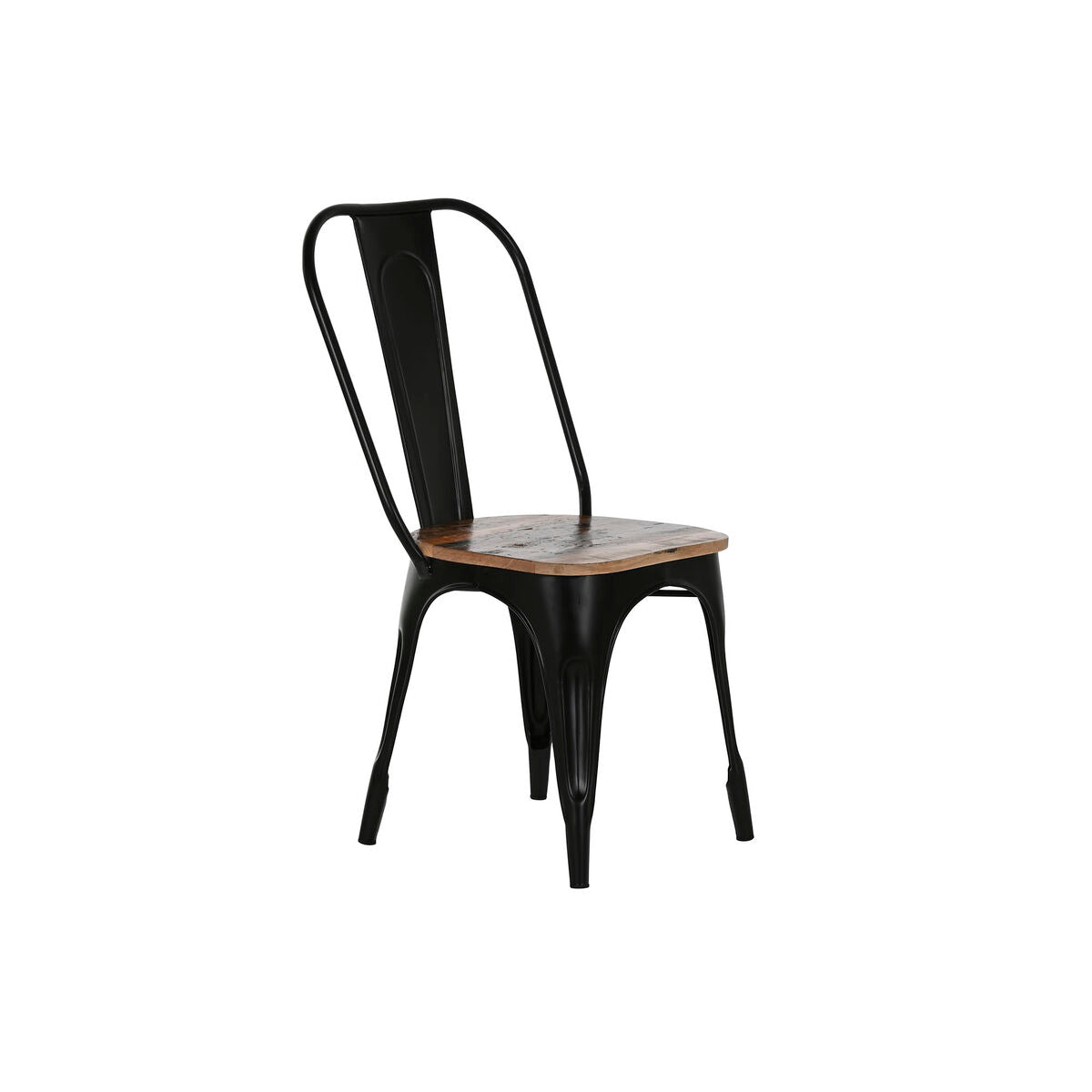 Dining Chair Home ESPRIT Black Dark brown Wood Metal 48 x 55 x 92 cm-0