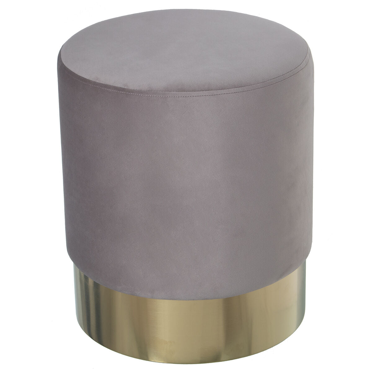 Pouffe Alexandra House Living Grey Velvet Wood 35 x 42 x 35 cm-0