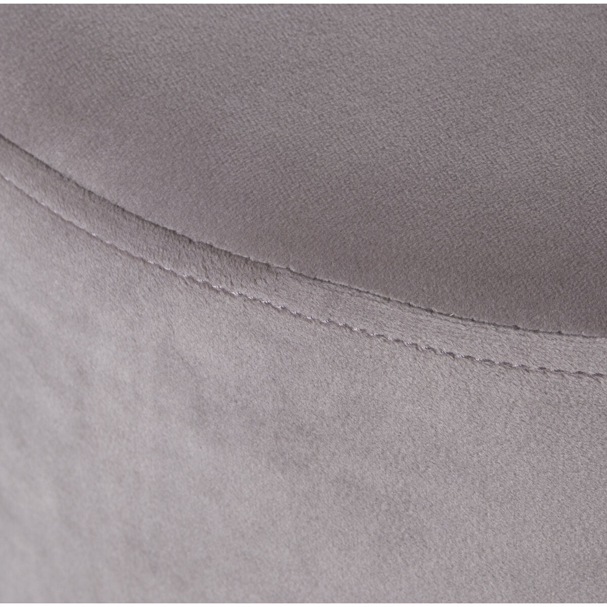 Pouffe Alexandra House Living Grey Velvet Wood 35 x 42 x 35 cm-2