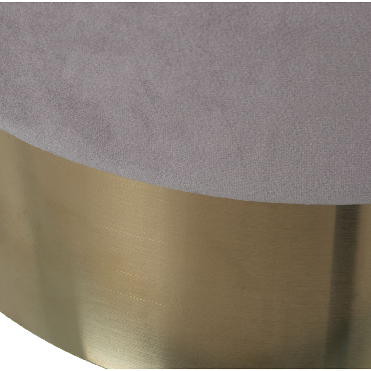 Pouffe Alexandra House Living Grey Velvet Wood 35 x 42 x 35 cm-1