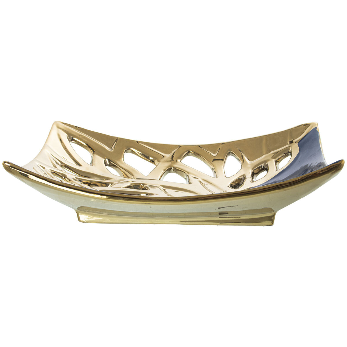 Centerpiece Alexandra House Living Blue Golden 28 x 22 x 6 cm-1
