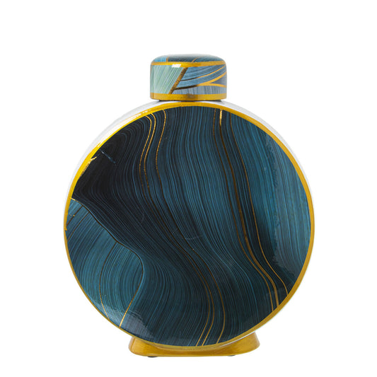 Tibor Alexandra House Living Blue Golden Ceramic 23 x 8 x 28 cm-0