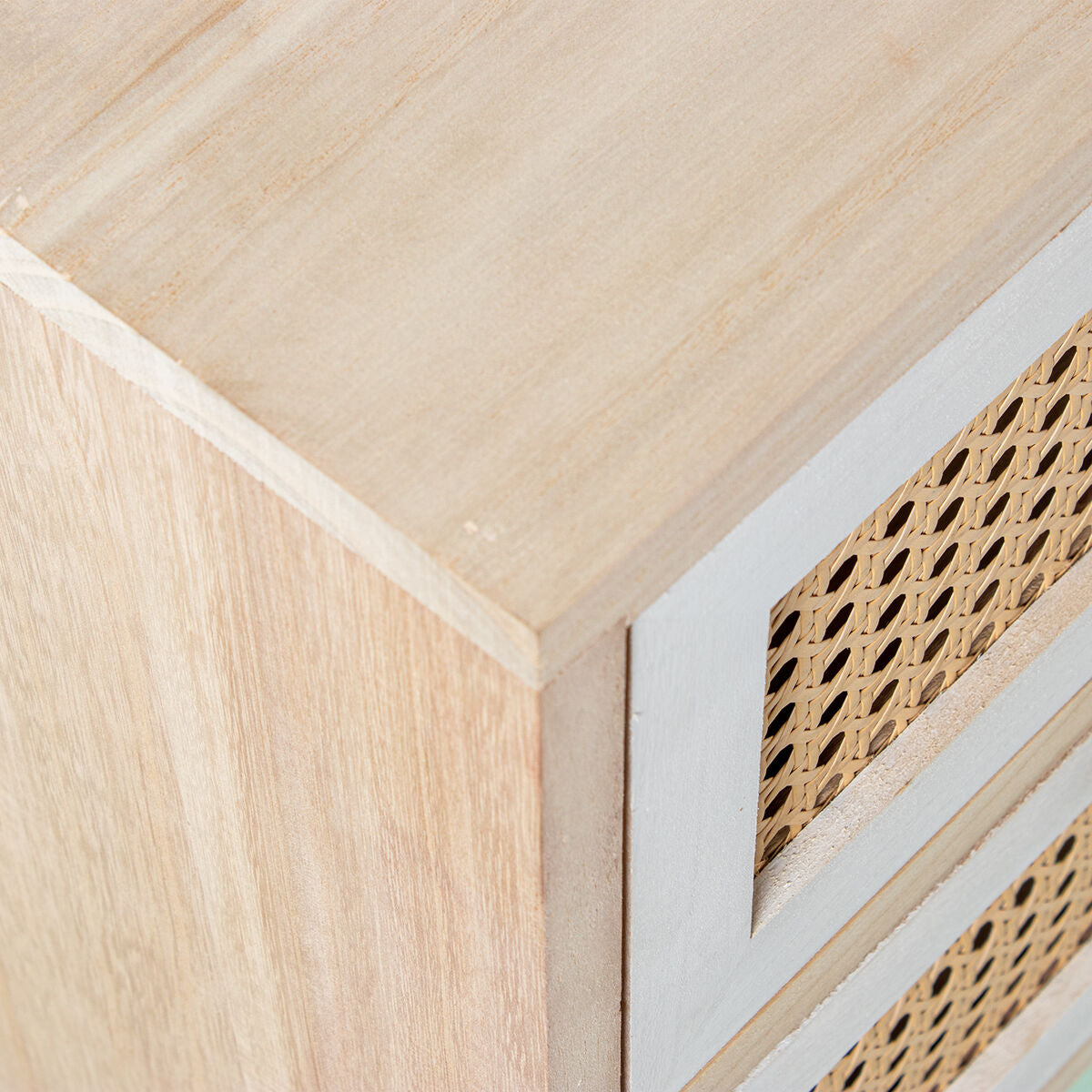 Nightstand Alexandra House Living White Brown Wood 40 x 55 x 30 cm-6