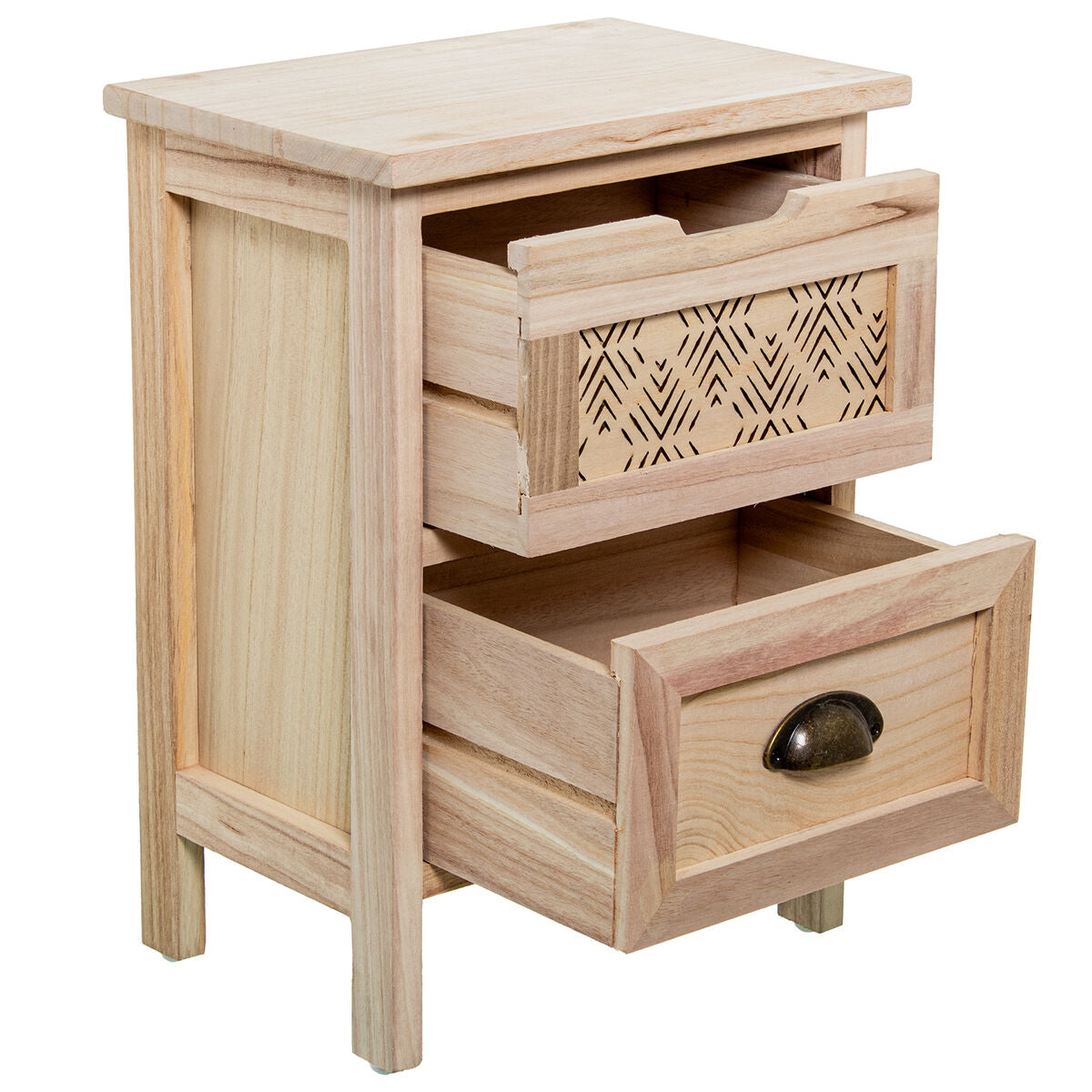 Nightstand Alexandra House Living Brown Wood 34 x 48 x 24 cm-0