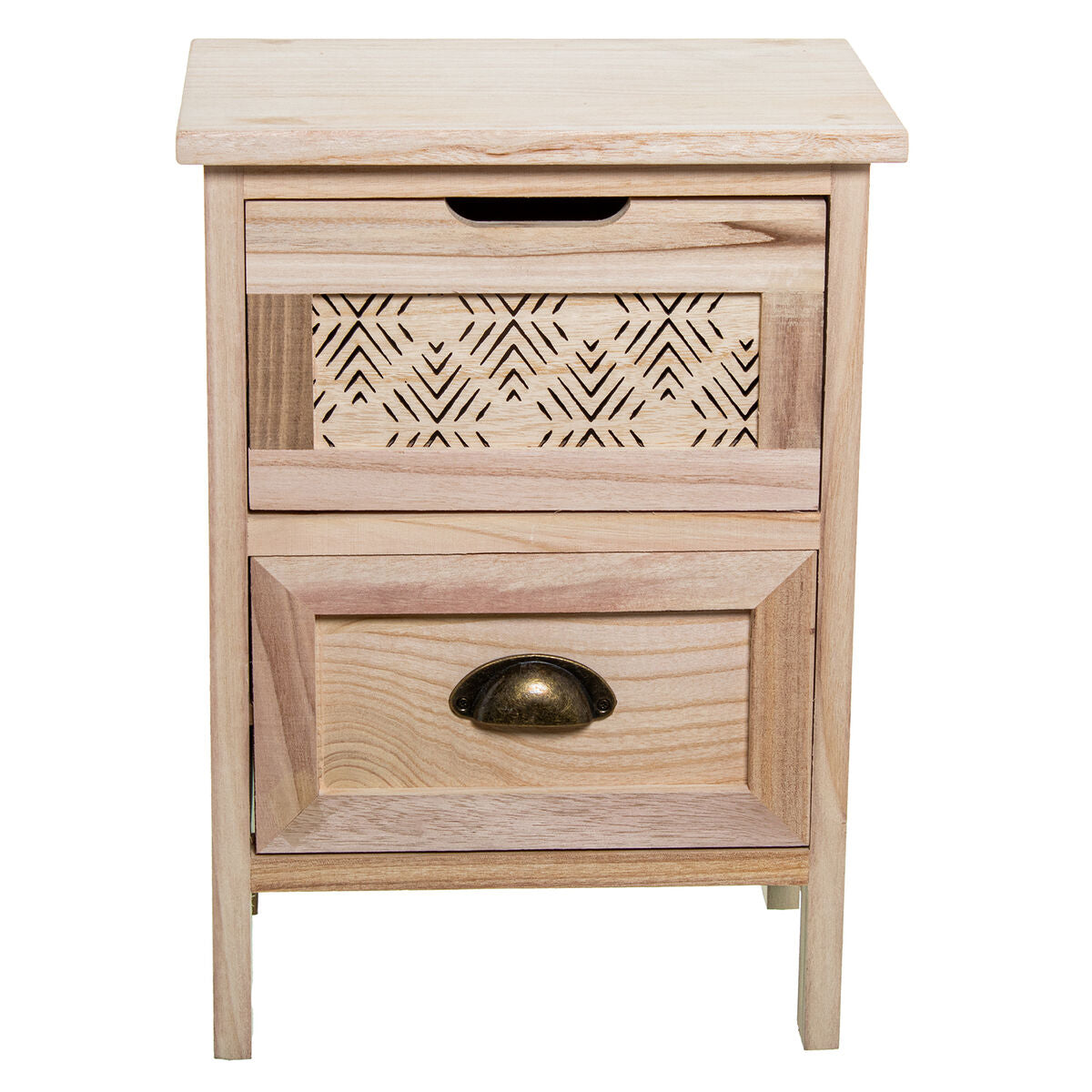 Nightstand Alexandra House Living Brown Wood 34 x 48 x 24 cm-5
