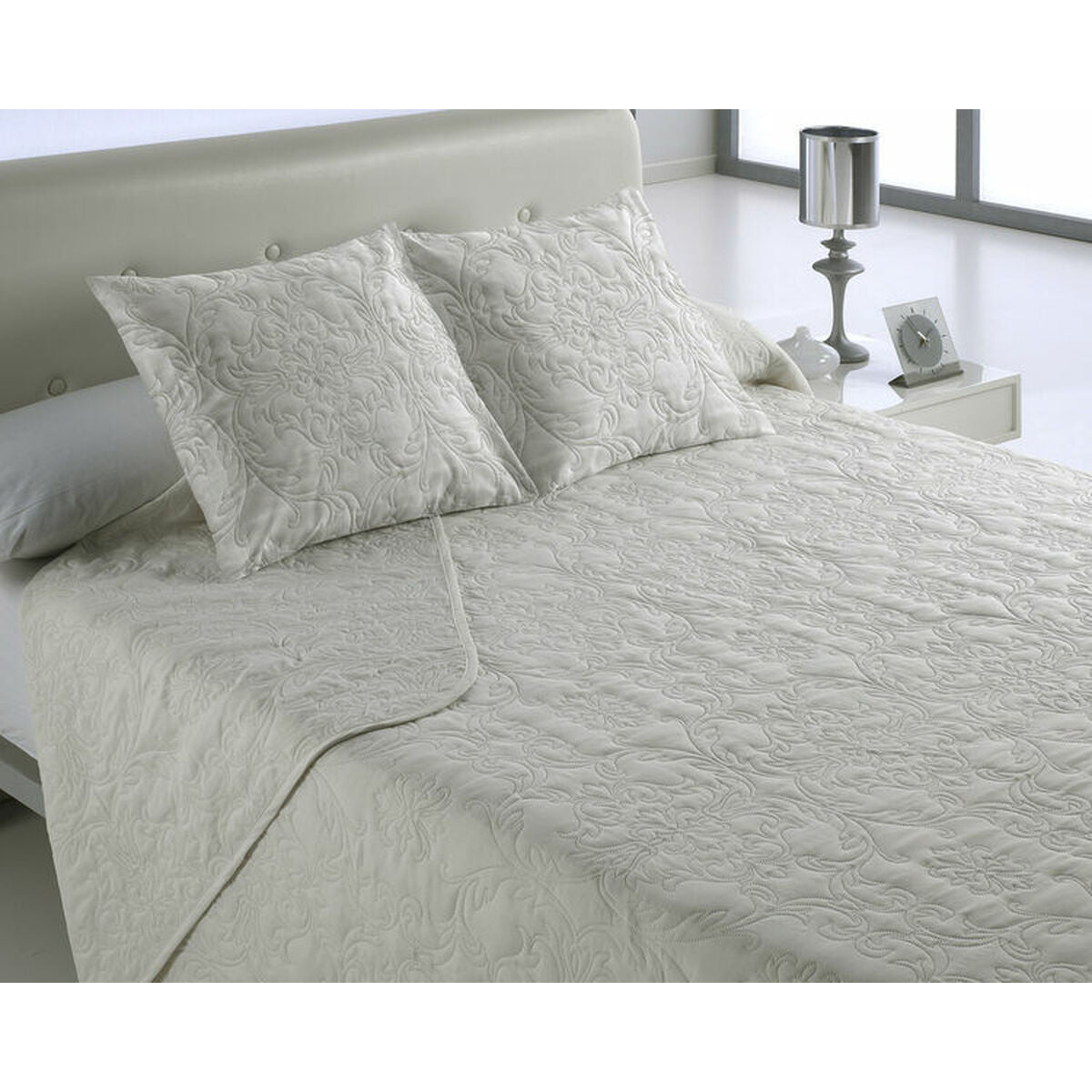 Bedspread (quilt) Hosteline VEGAS Beige Single (2 Pieces)-0