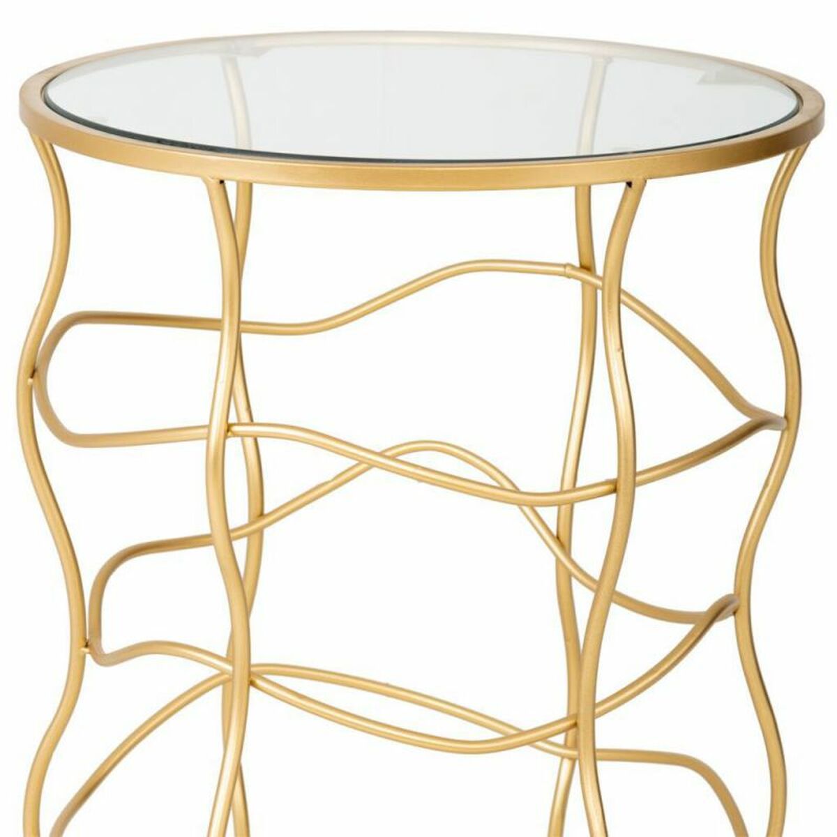 Side table Alexandra House Living Gold Metal 46 x 60 x 46 cm-3