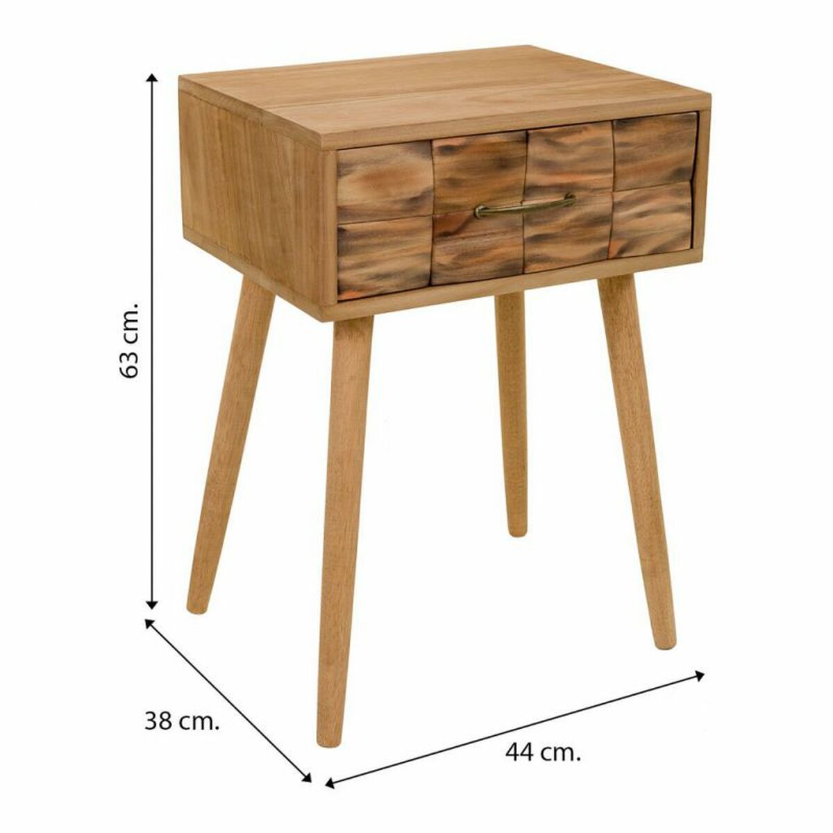 Nightstand Alexandra House Living Natural 63 x 38 x 44 cm-1