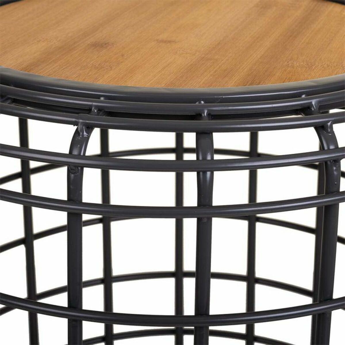 Centre Table Alexandra House Living Brown Black Grey Iron Fir wood 44 x 45 x 44 cm-3