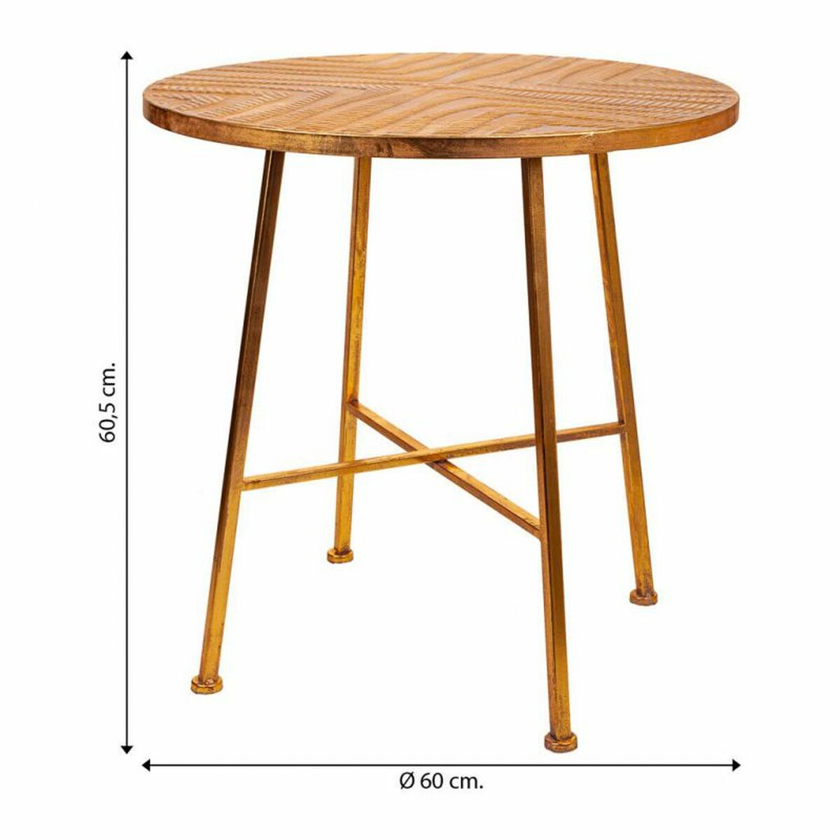 Centre Table Alexandra House Living Golden Iron 60 x 60 x 60 cm-1