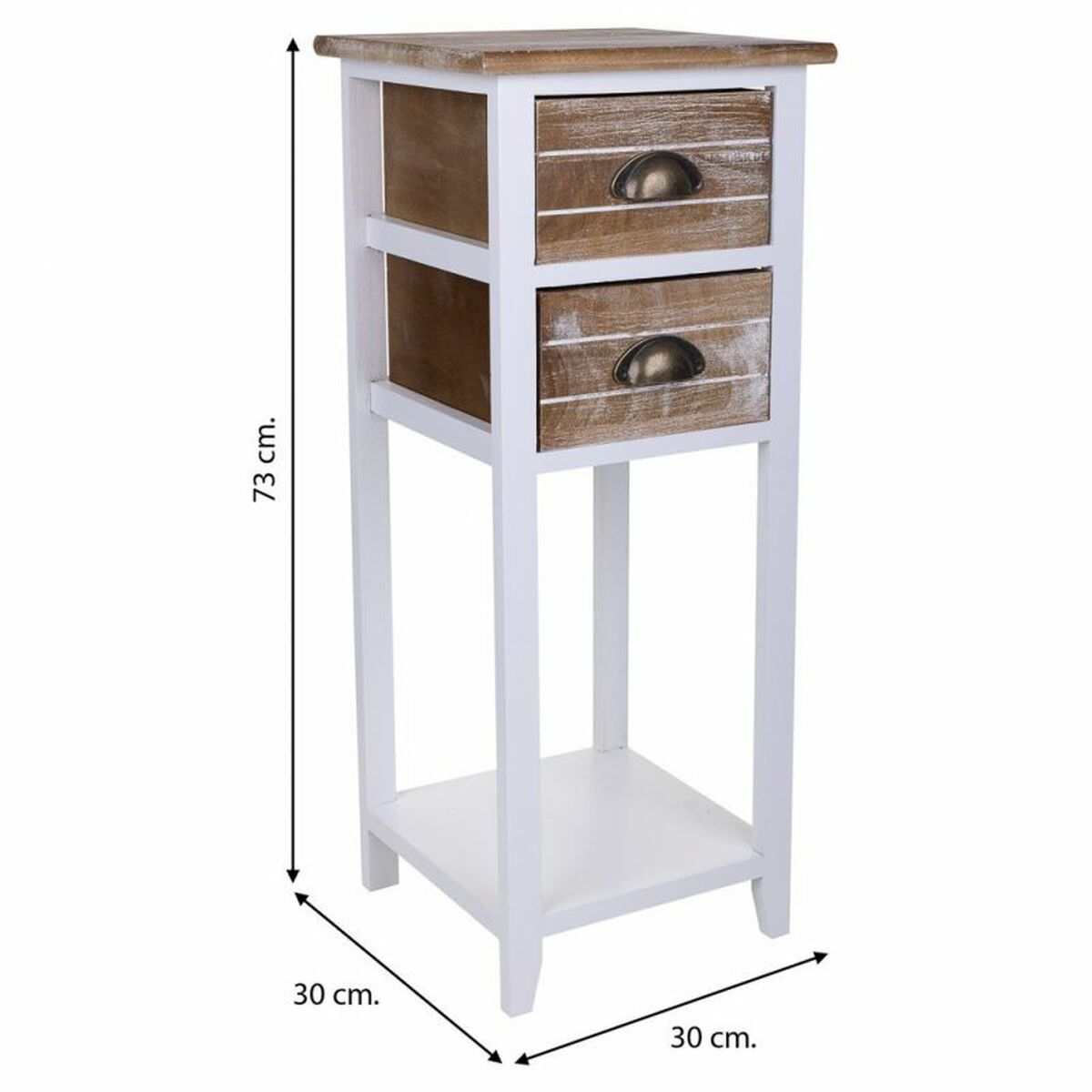 Nightstand Alexandra House Living White 30 x 73 x 30 cm-4