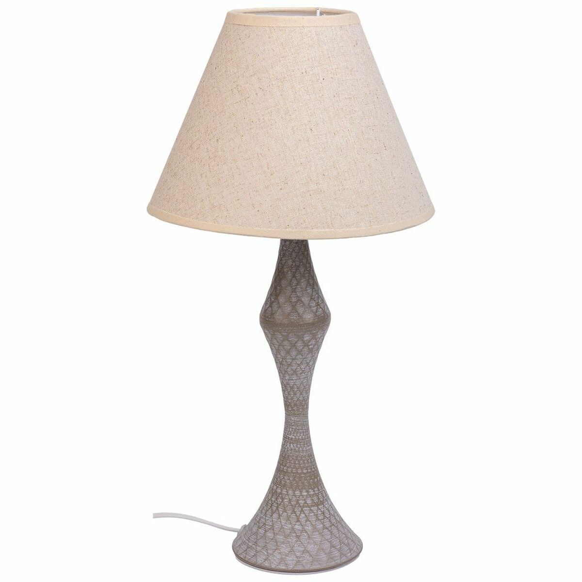 Desk lamp Alexandra House Living White Grey Metal Cloth 220-240 V 23 x 46 x 23 cm-0