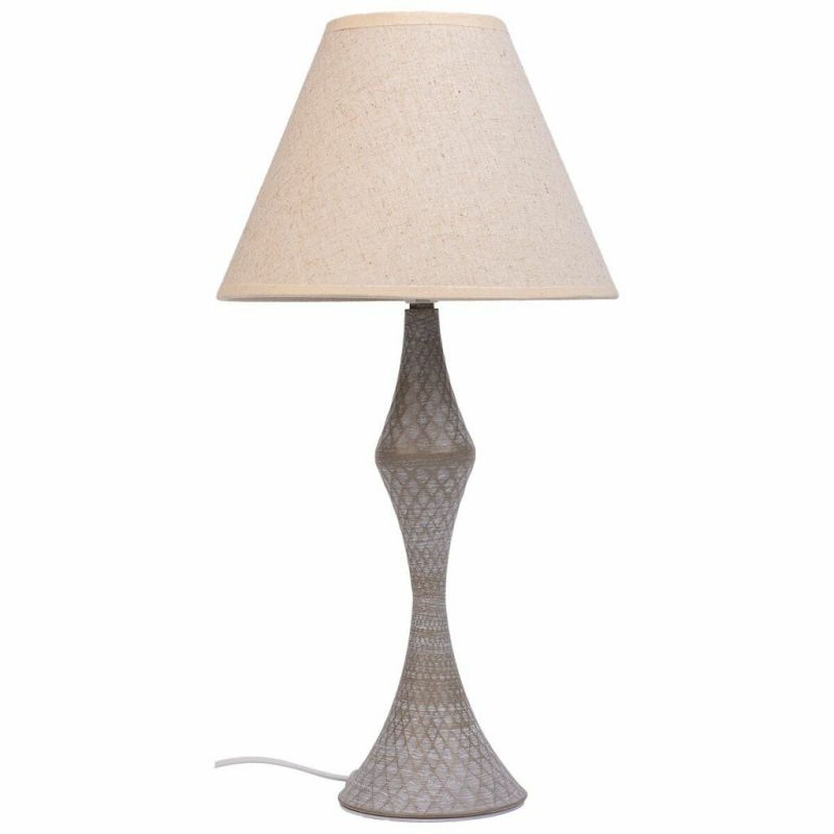 Desk lamp Alexandra House Living White Grey Metal Cloth 220-240 V 23 x 46 x 23 cm-7