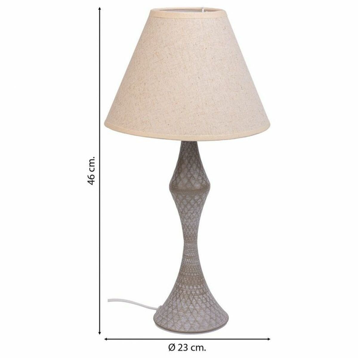 Desk lamp Alexandra House Living White Grey Metal Cloth 220-240 V 23 x 46 x 23 cm-6