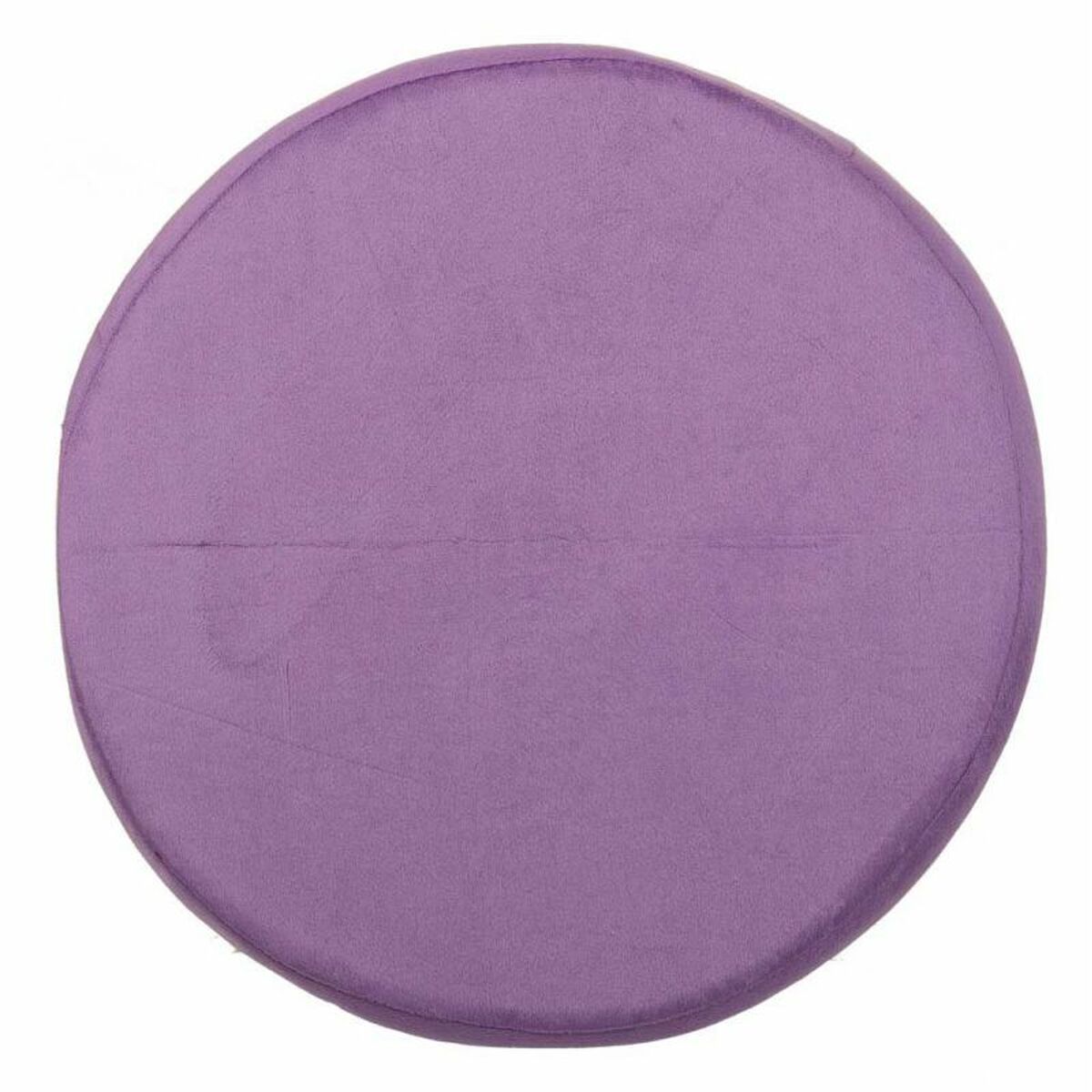 Stool Alexandra House Living Purple Velvet Bamboo Pinewood Sponge MDF Wood 32 x 44 x 32 cm-3