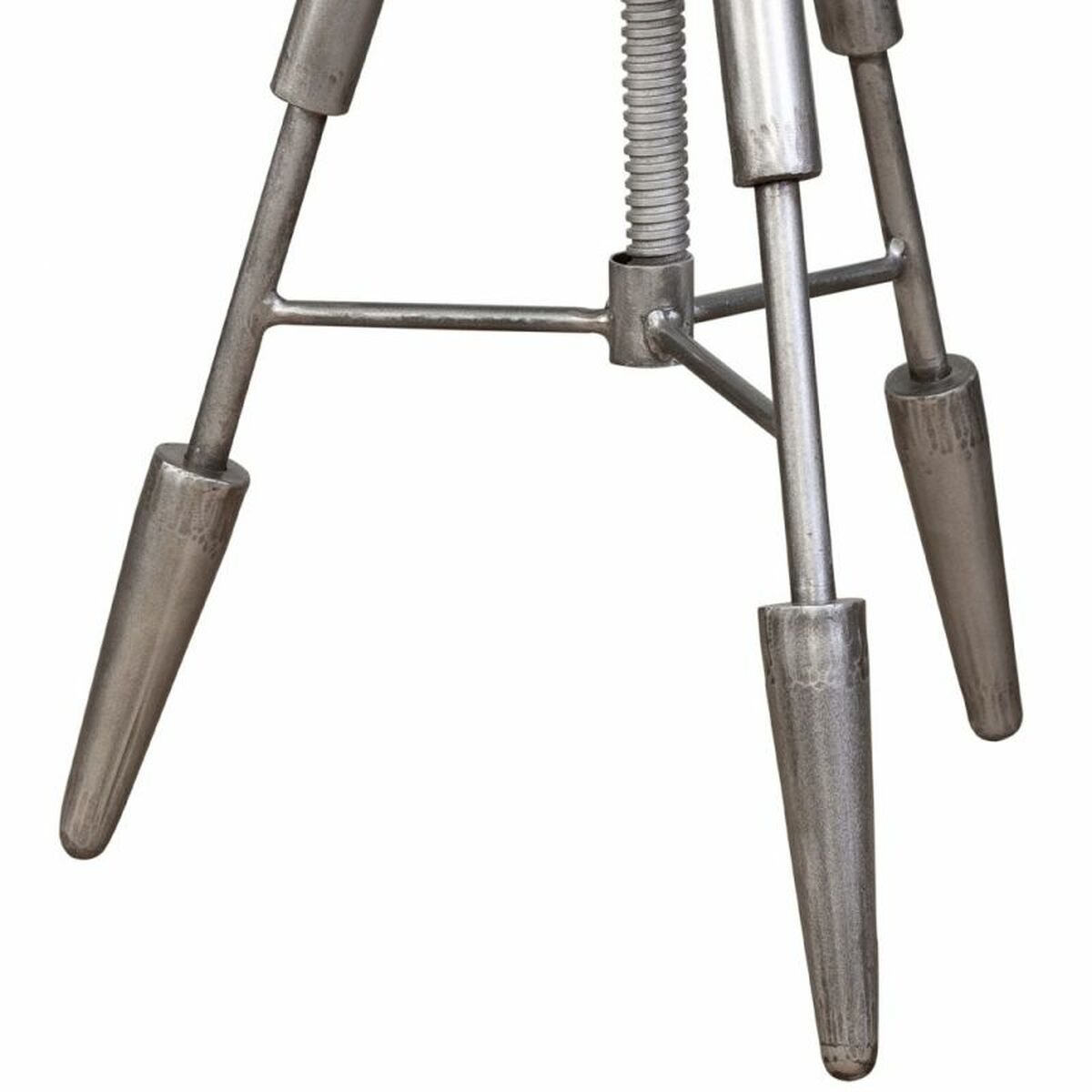 Stool Alexandra House Living Brown Leather Metal Iron 39 x 55 x 39 cm-1