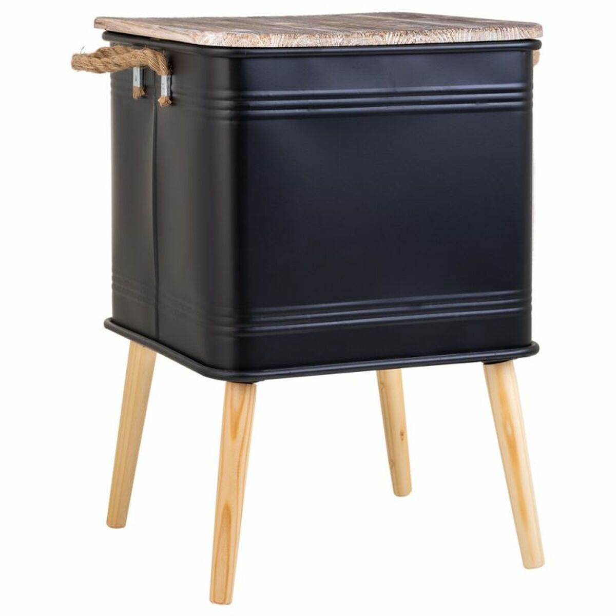 Nightstand Alexandra House Living Black 41 x 41 x 61 cm-5