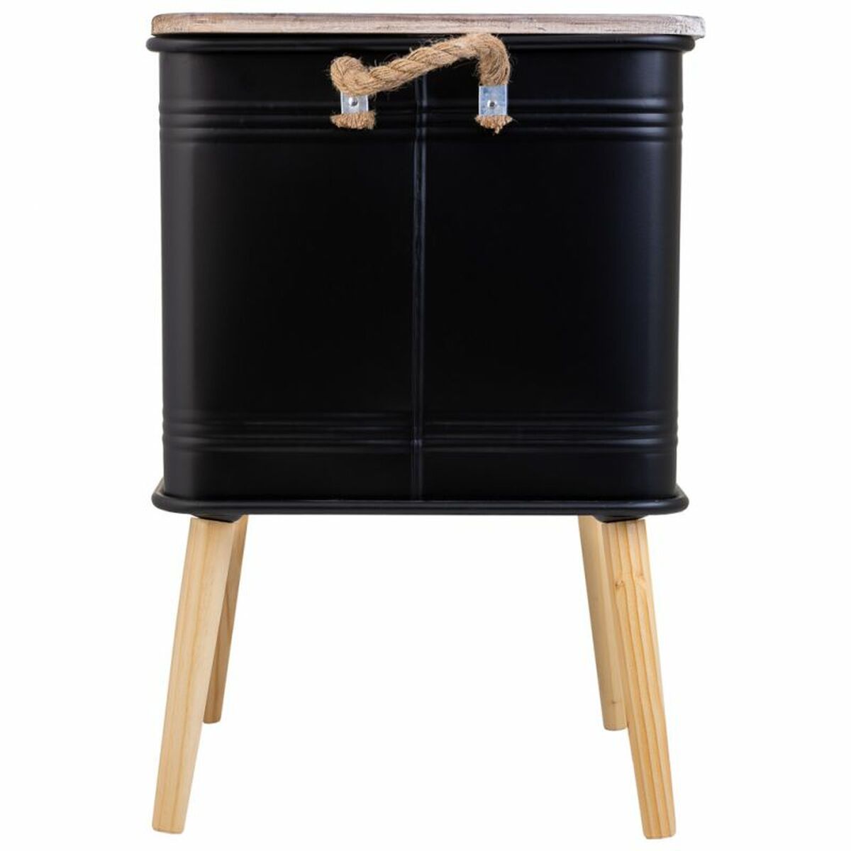 Nightstand Alexandra House Living Black 41 x 41 x 61 cm-3
