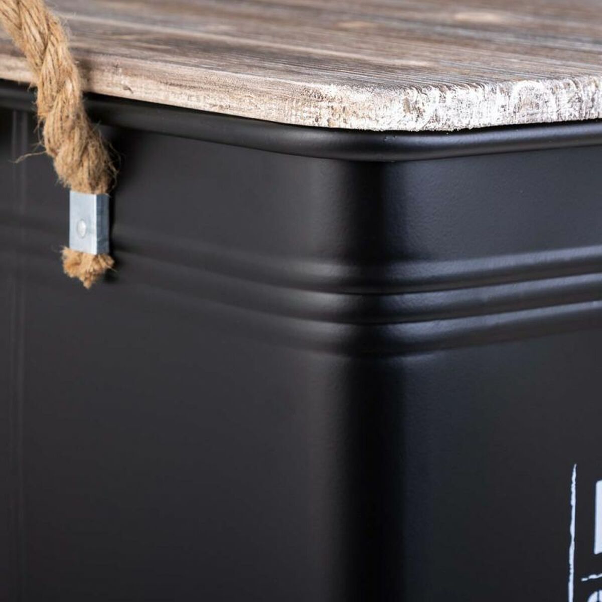 Nightstand Alexandra House Living Black 41 x 41 x 61 cm-2