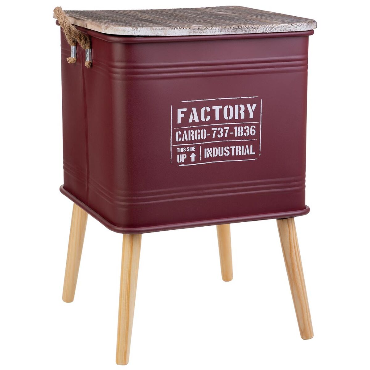 Nightstand Alexandra House Living Red 41 x 41 x 61 cm-0