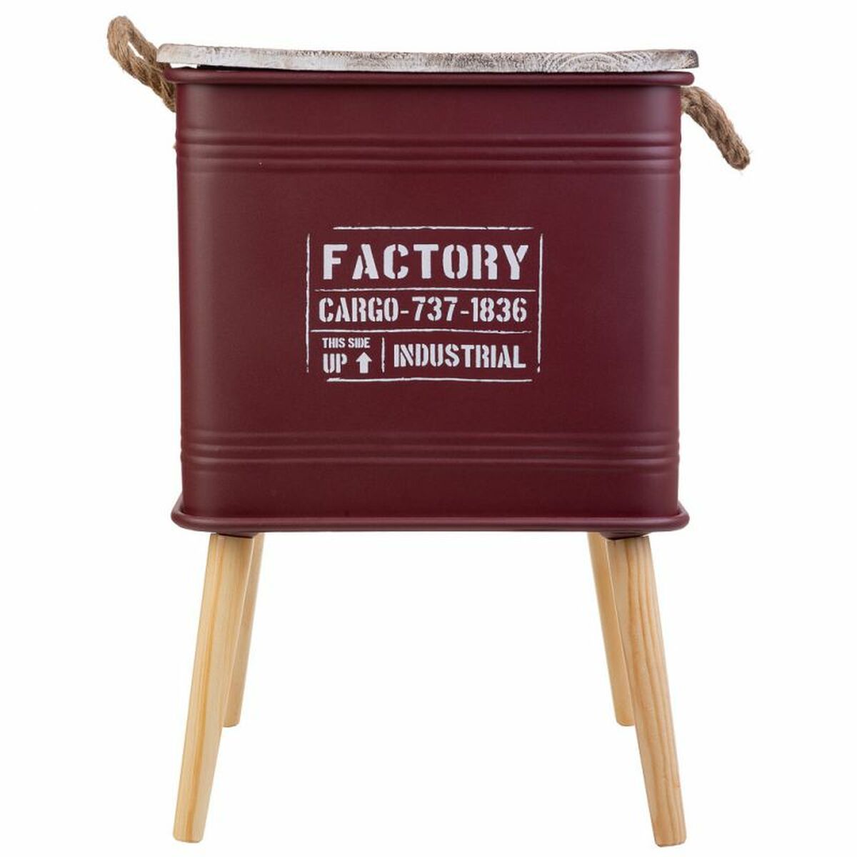 Nightstand Alexandra House Living Red 41 x 41 x 61 cm-7