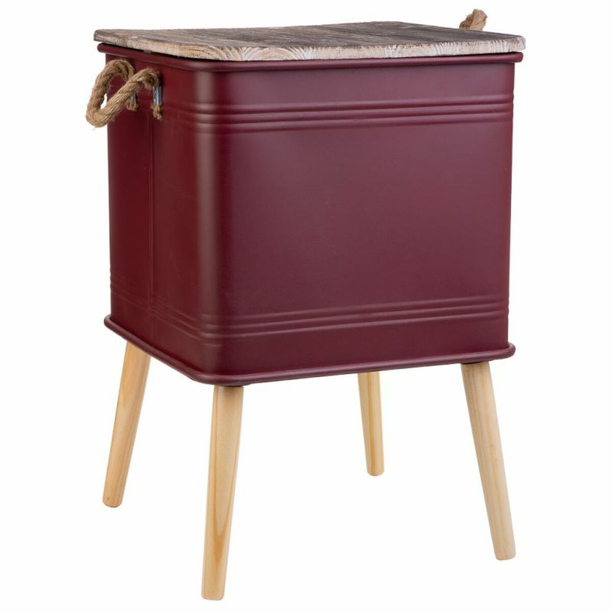Nightstand Alexandra House Living Red 41 x 41 x 61 cm-5