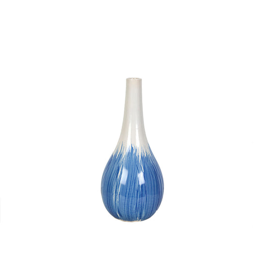Vase Romimex Blue White Ceramic 18 x 40 x 18 cm-0
