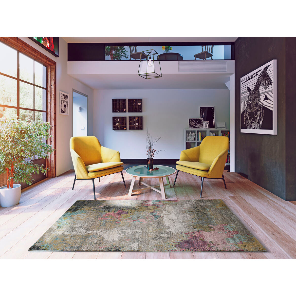 Carpet Romimex Beige Multicolour Pink Vintage 80 x 150 x 2 cm-1