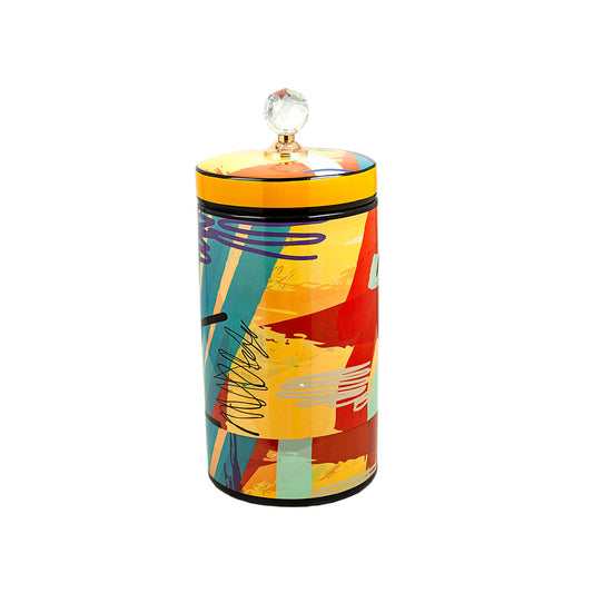 Tin Romimex Multicolour Porcelain 16 x 30 x 16 cm-0