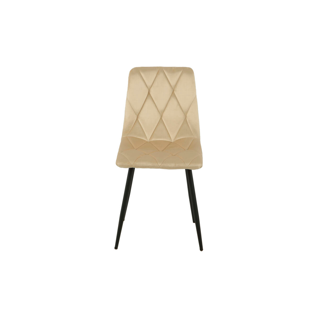 Chair Romimex Beige Velvet Metal 45 x 89 x 55 cm-4