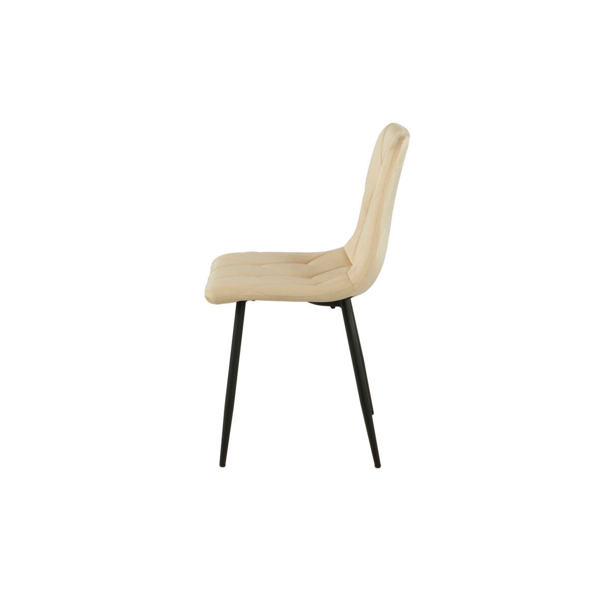 Chair Romimex Beige Velvet Metal 45 x 89 x 55 cm-3