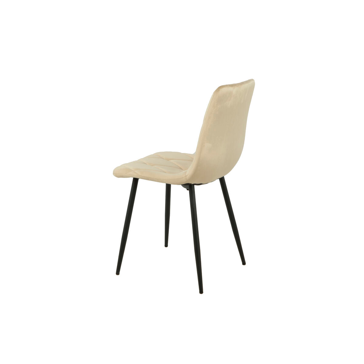 Chair Romimex Beige Velvet Metal 45 x 89 x 55 cm-2