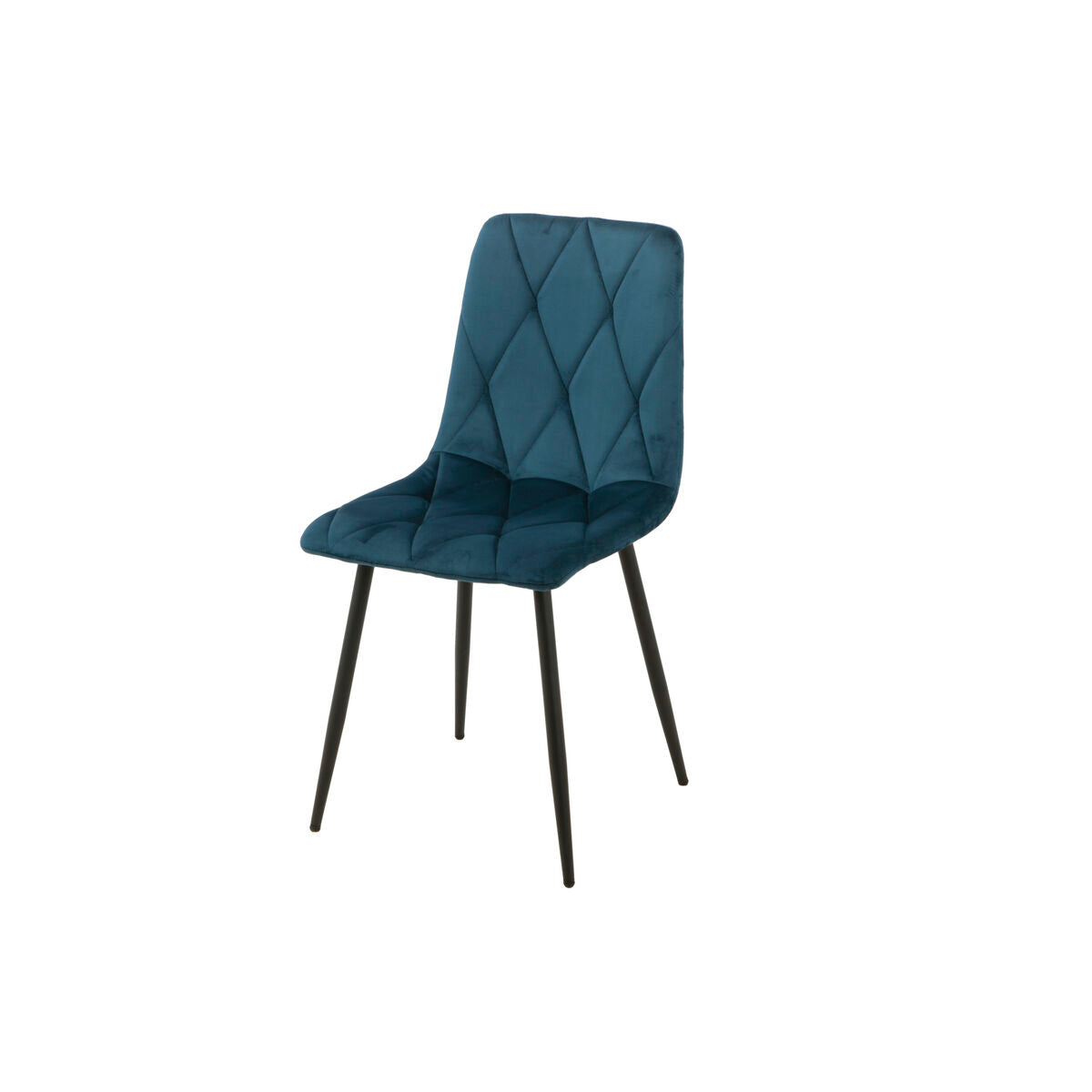Chair Romimex Blue Velvet Metal 45 x 89 x 55 cm-0