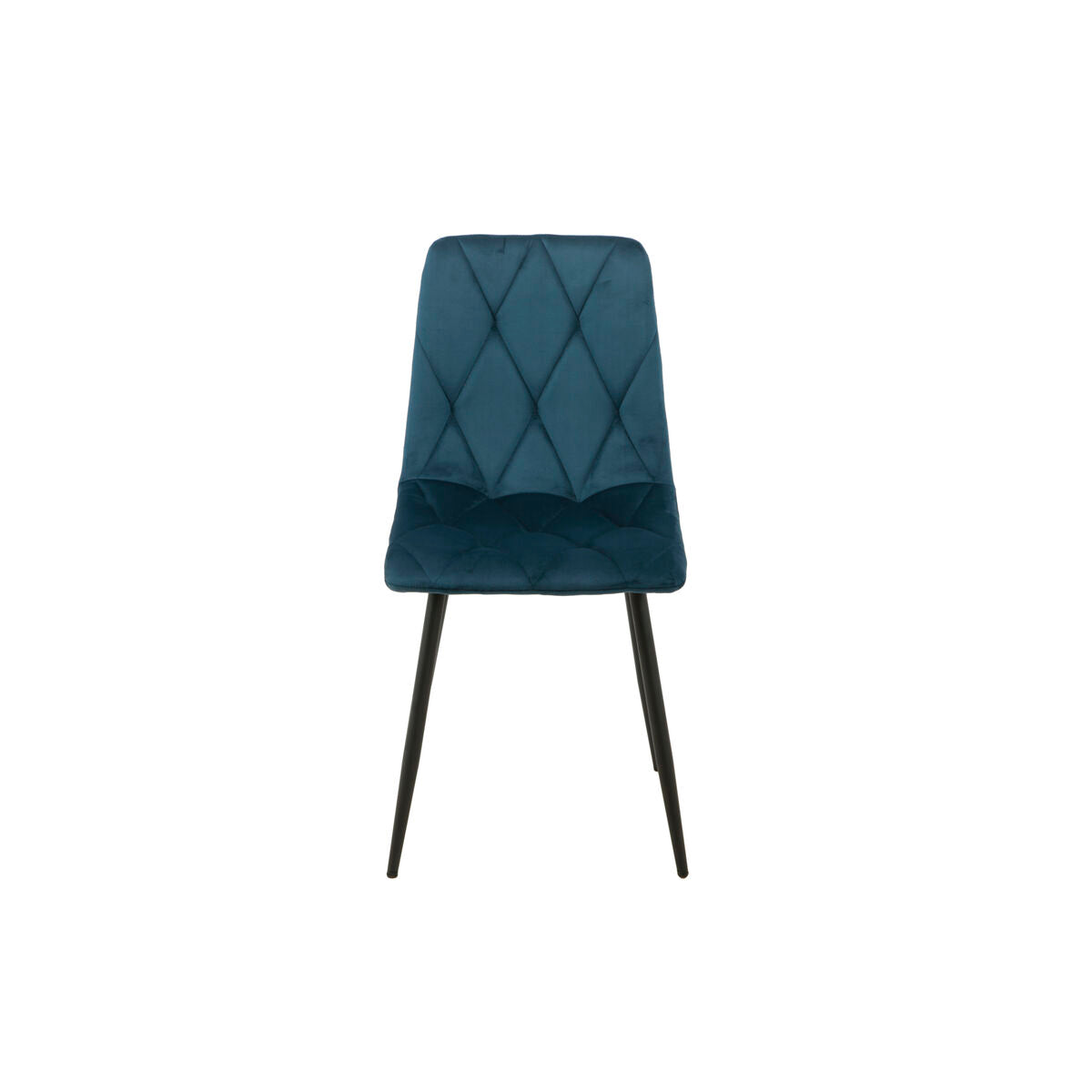 Chair Romimex Blue Velvet Metal 45 x 89 x 55 cm-4
