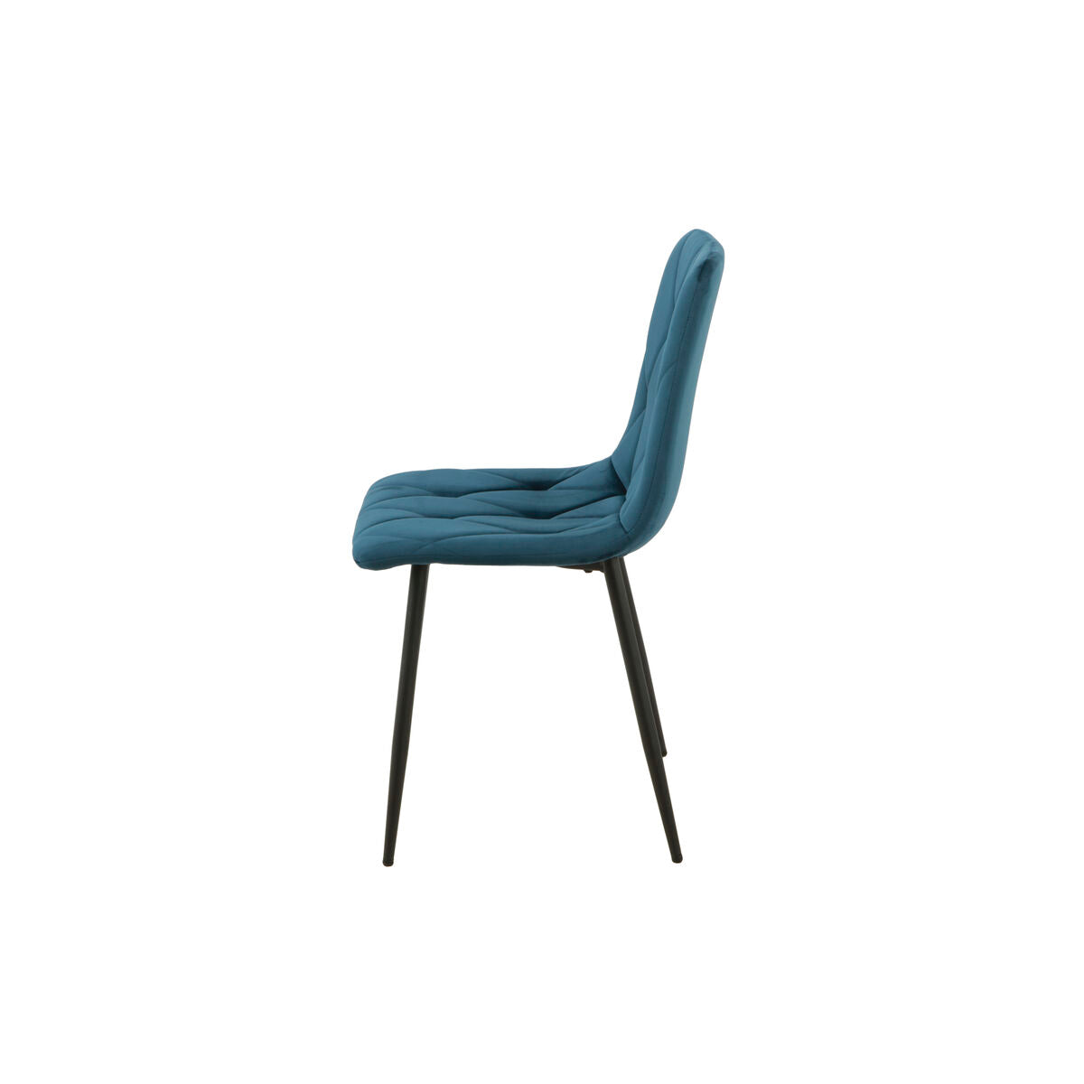 Chair Romimex Blue Velvet Metal 45 x 89 x 55 cm-3