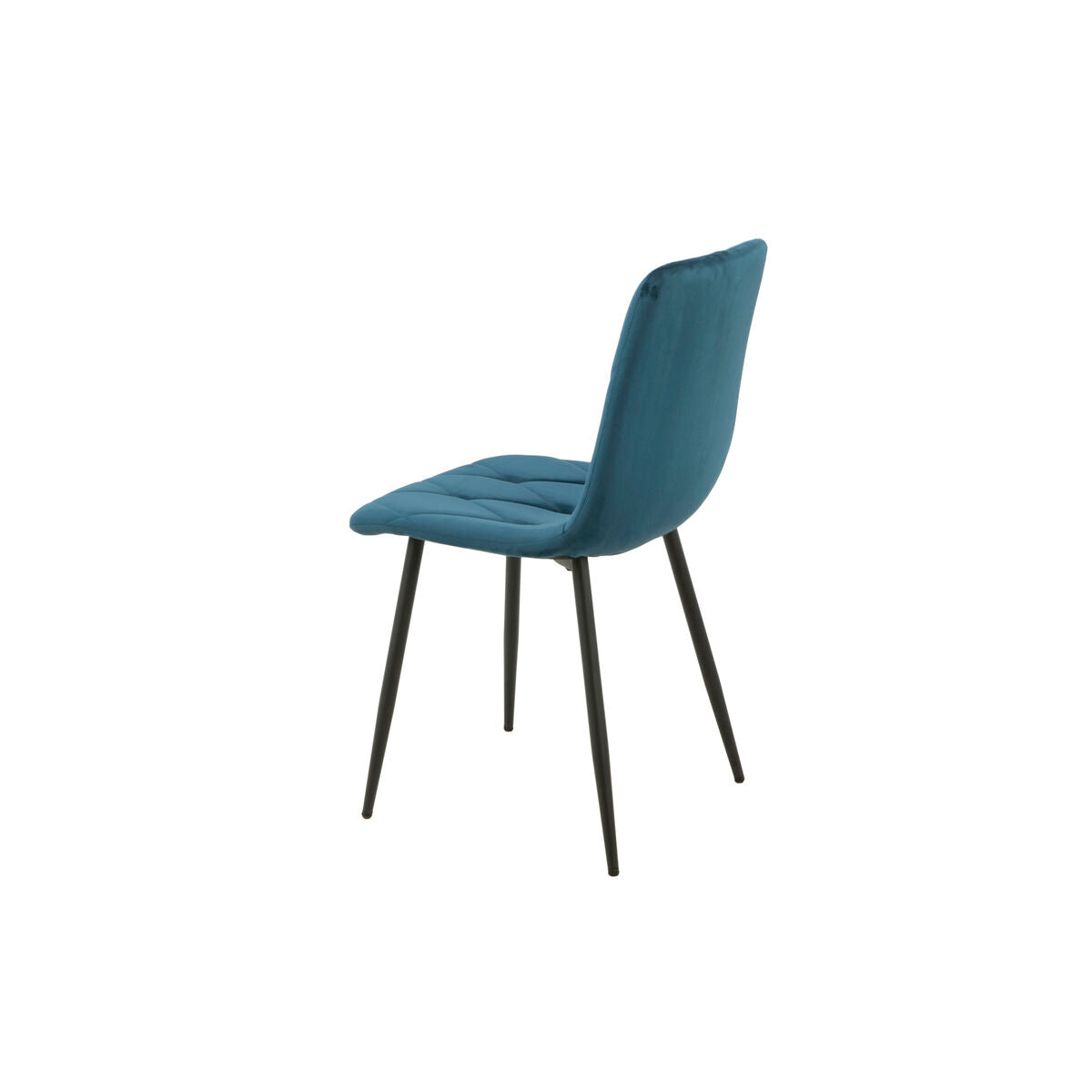 Chair Romimex Blue Velvet Metal 45 x 89 x 55 cm-2