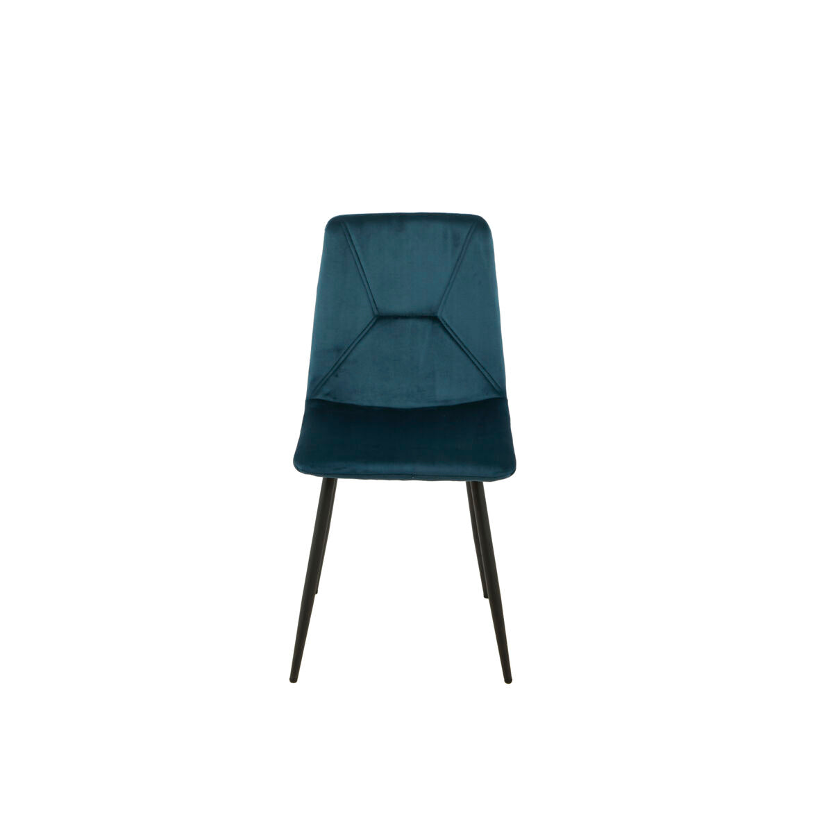 Chair Romimex Blue Velvet Metal 45 x 89 x 55 cm-4