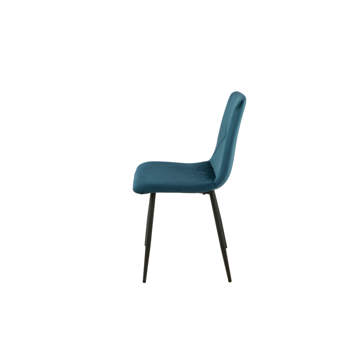Chair Romimex Blue Velvet Metal 45 x 89 x 55 cm-3