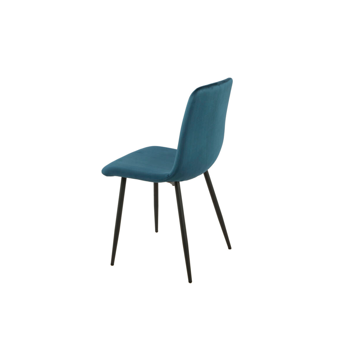 Chair Romimex Blue Velvet Metal 45 x 89 x 55 cm-2