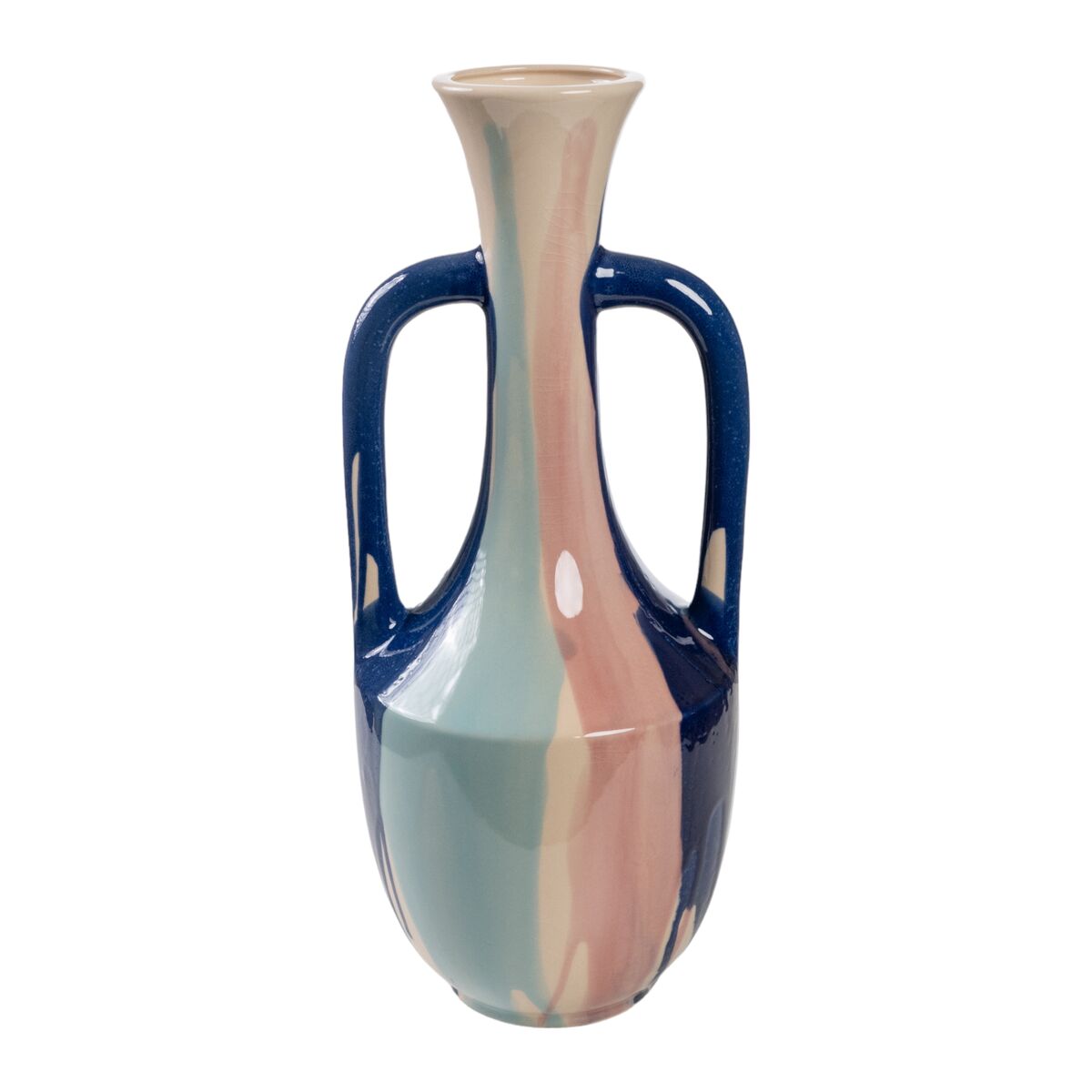 Vase Romimex Multicolour Ceramic 18 x 43 x 18 cm With handles-0