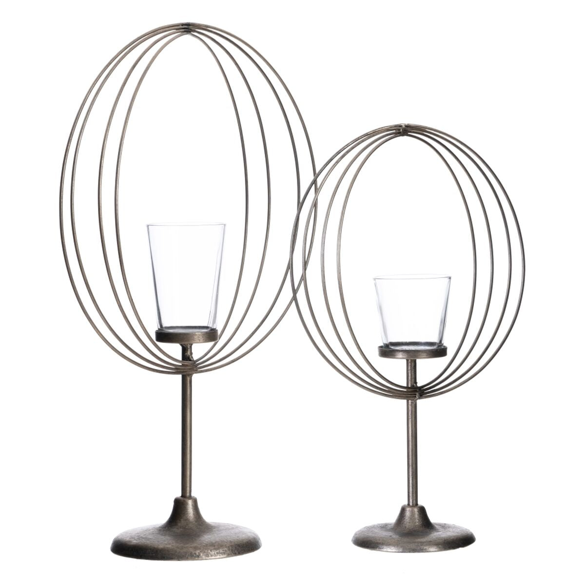 Candleholder 32,5 x 14,3 x 49,5 cm Crystal Metal Silver-4
