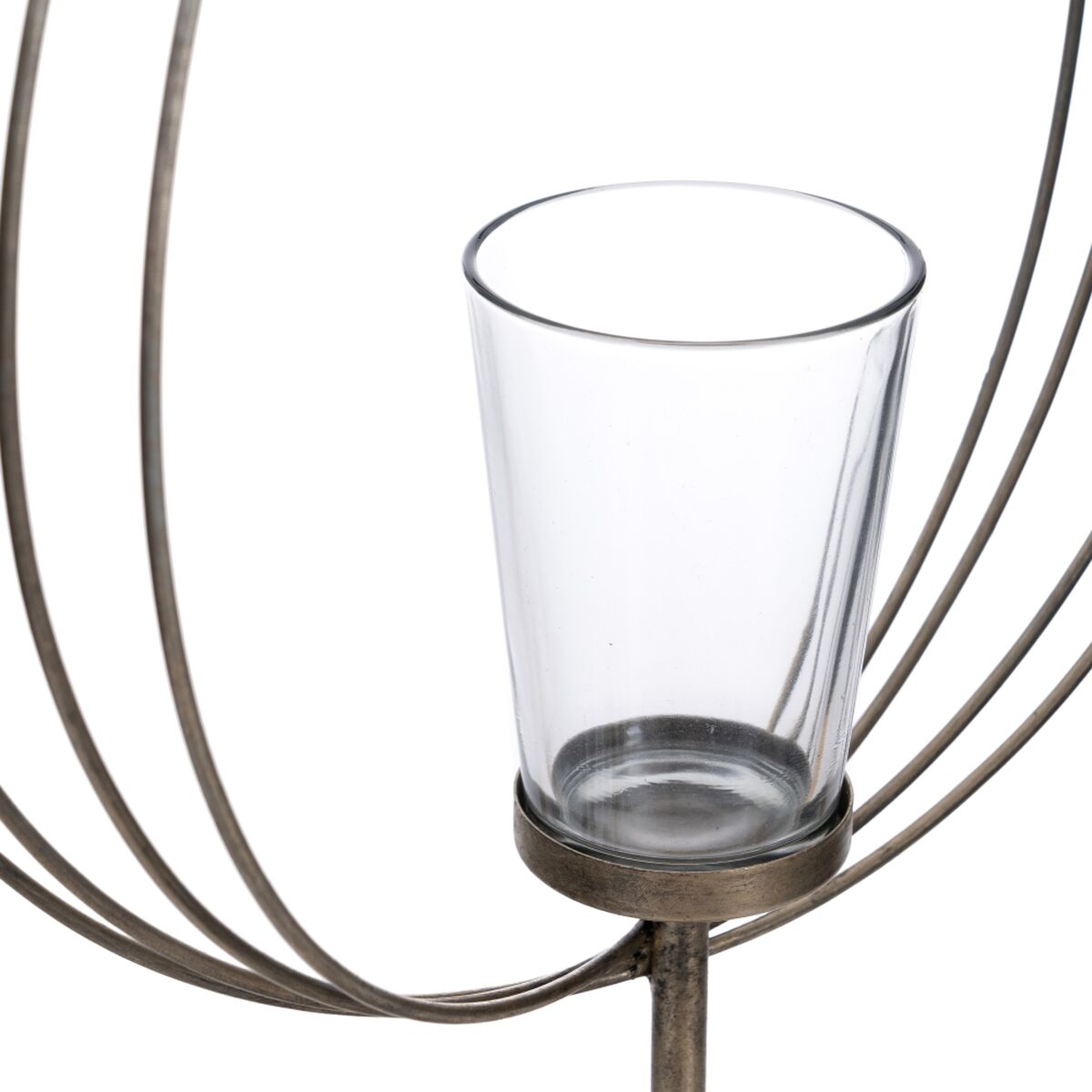 Candleholder 32,5 x 14,3 x 49,5 cm Crystal Metal Silver-3
