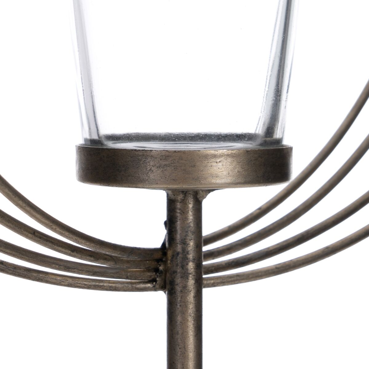 Candleholder 32,5 x 14,3 x 49,5 cm Crystal Metal Silver-2