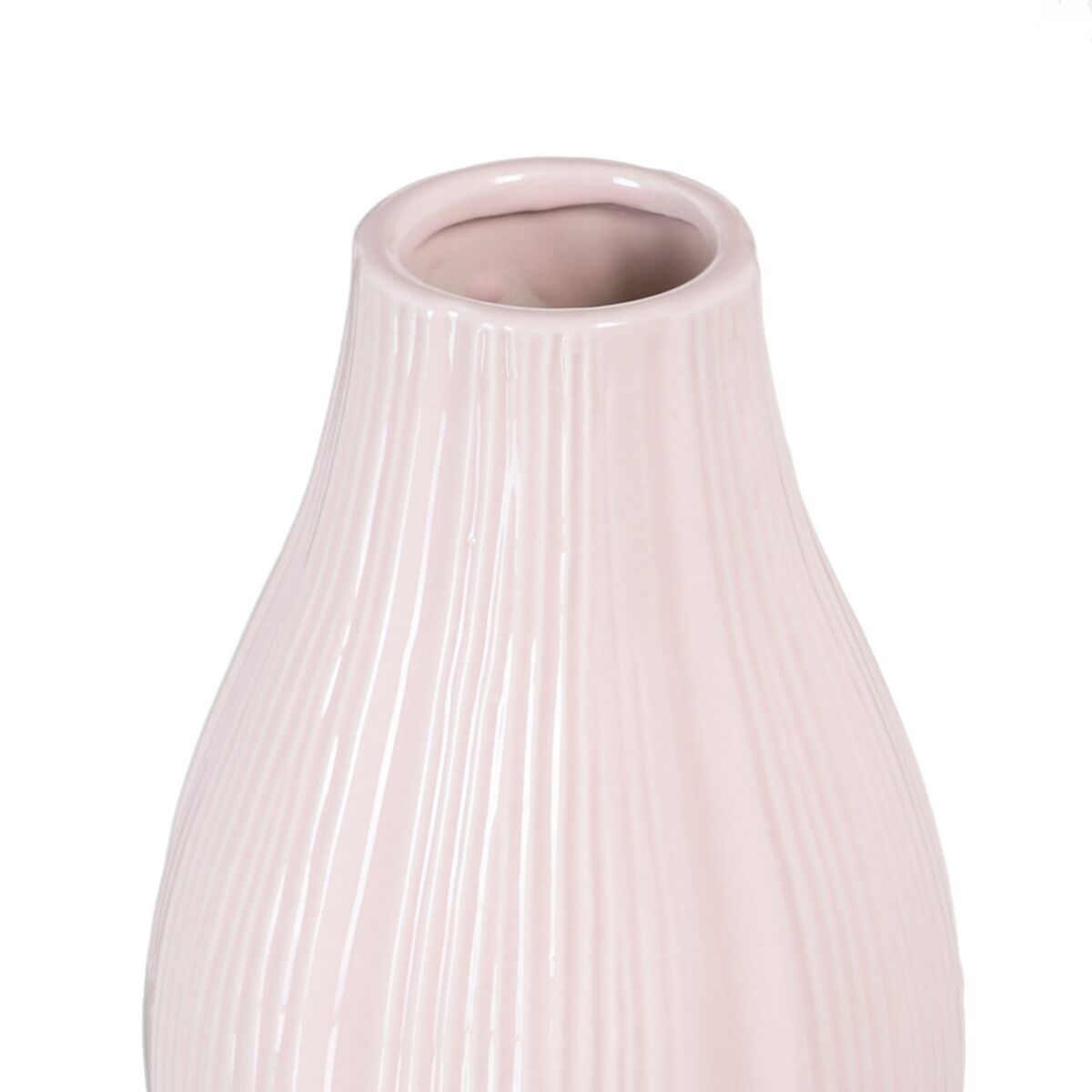 Vase Pink Ceramic 12,5 x 12,5 x 20,5 cm-1