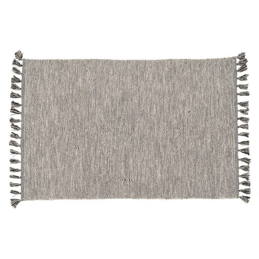 Carpet Grey 70 % cotton 30 % Polyester 120 x 180 cm-0