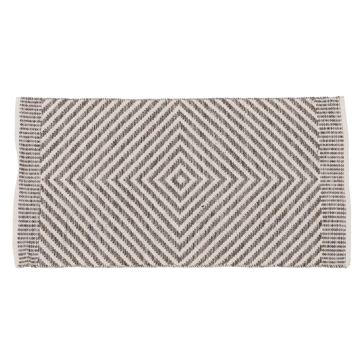 Carpet White Grey 70 % cotton 30 % Polyester 80 x 150 cm-0