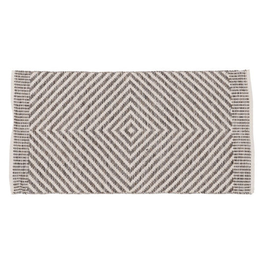 Carpet White Grey 70 % cotton 30 % Polyester 80 x 150 cm-0