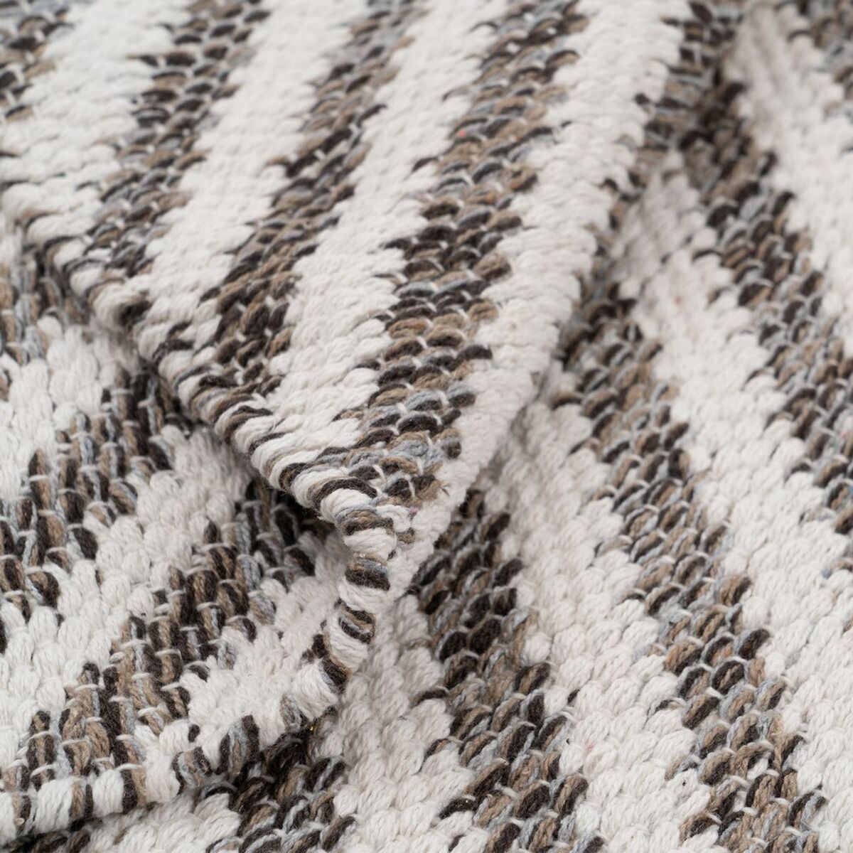 Carpet White Grey 70 % cotton 30 % Polyester 80 x 150 cm-3