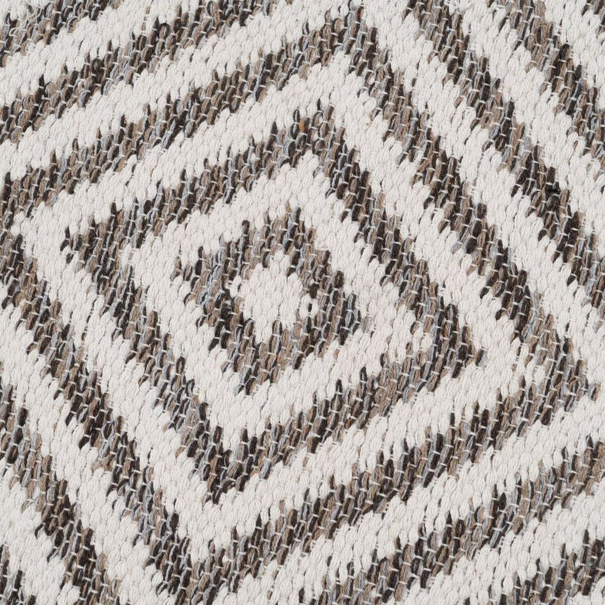Carpet White Grey 70 % cotton 30 % Polyester 80 x 150 cm-2