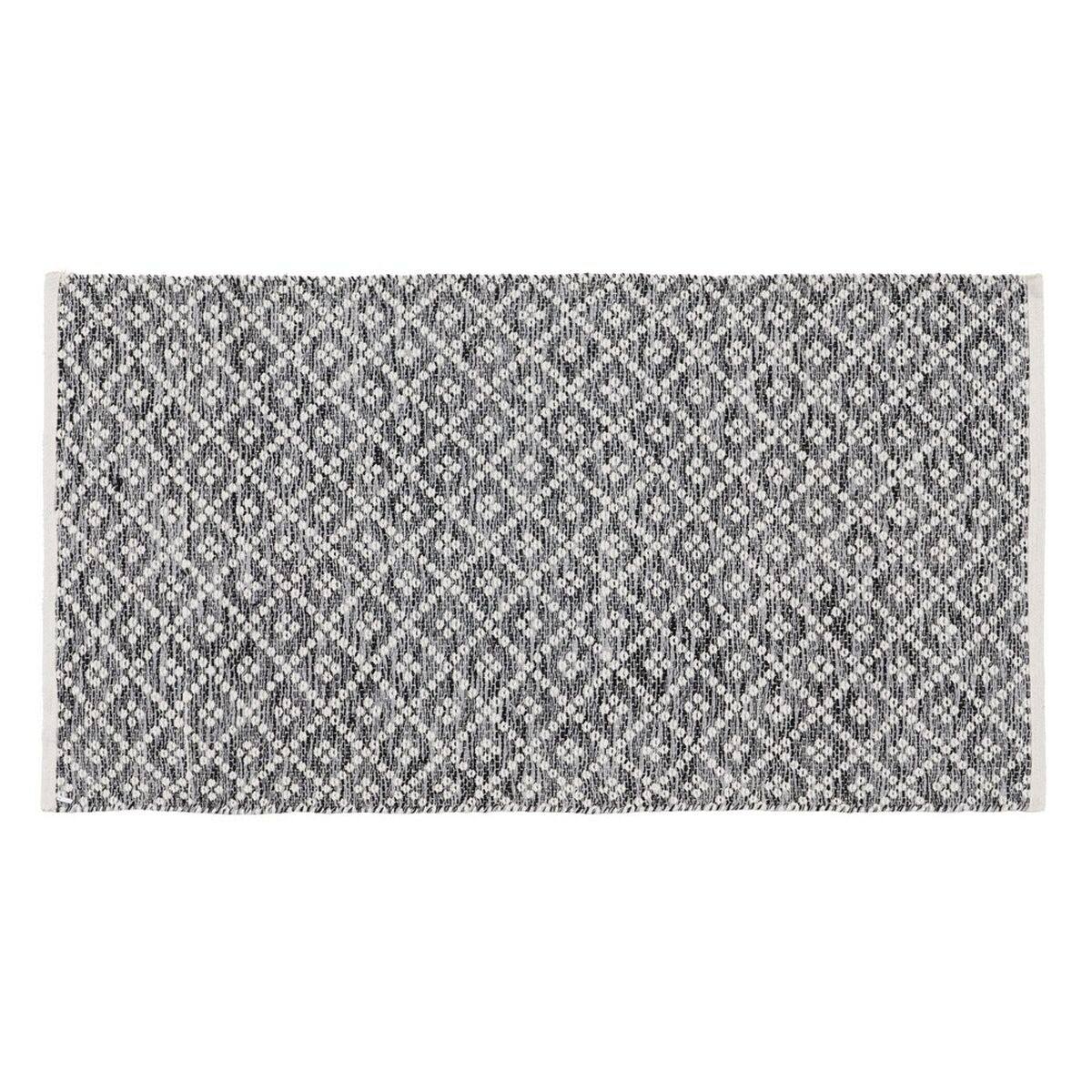 Carpet White Grey 70 % cotton 30 % Polyester 80 x 150 cm-1